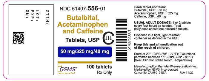 Butalbital acetaminophen caffeine