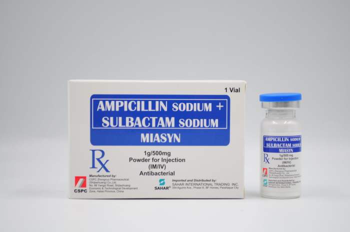 Ampicillin sulbactam