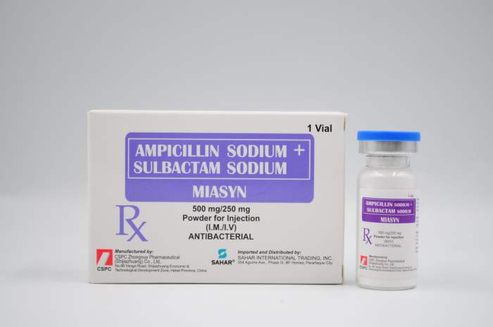 Ampicillin sulbactam