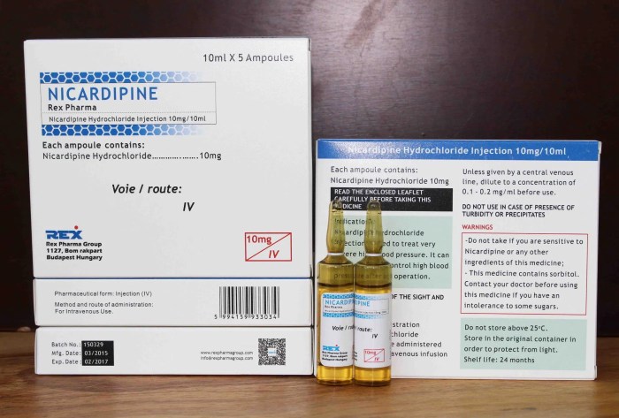 Nicardipine injection hydrochloride vial regent usp equivalent therapeutically introduces vials supplied dose 25mg