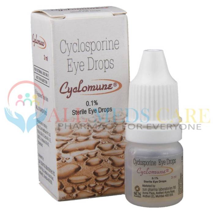 Cyclosporine eye drops