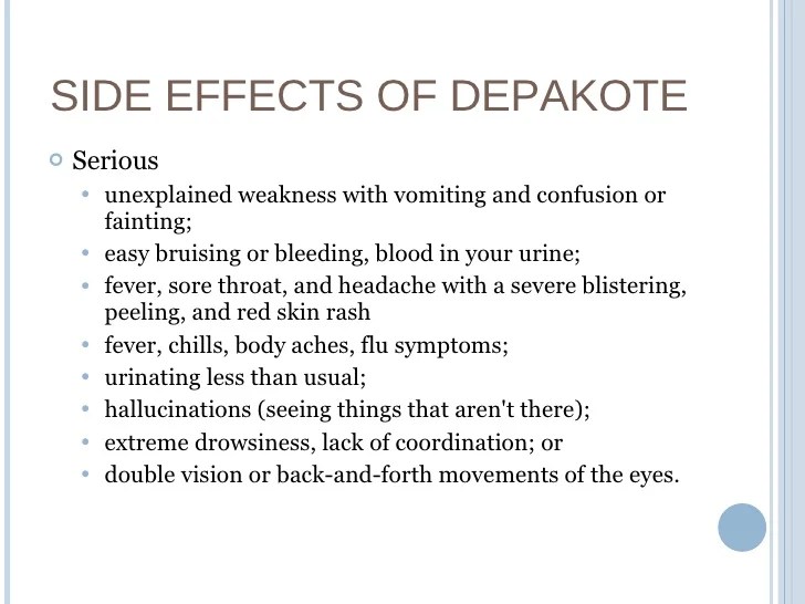 Depakote side effects